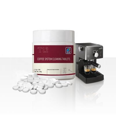 Festwaschmitteltabletten zur automatischen Reinigung von Kaffeemaschinen 100 Tabletten pro Flasche